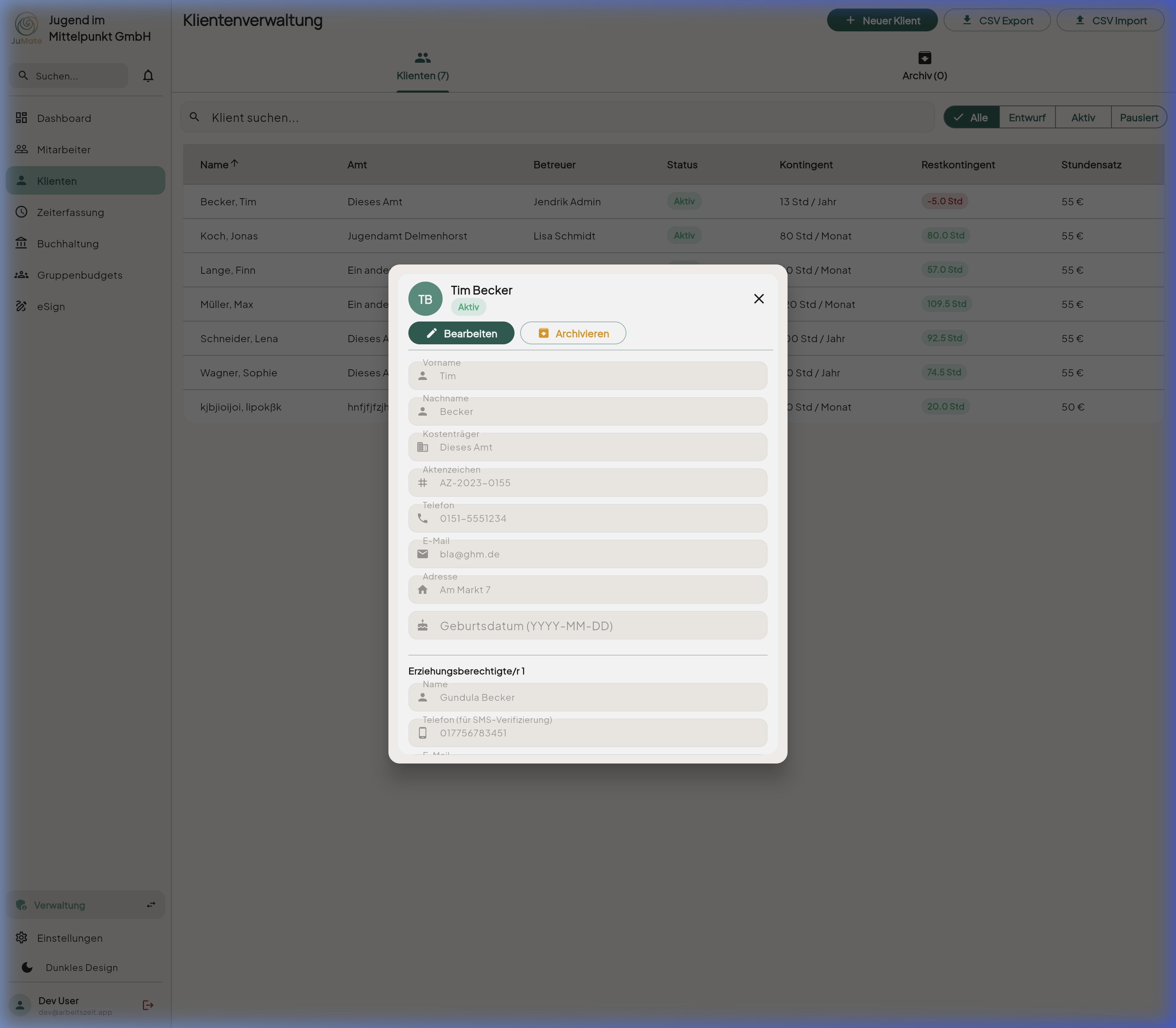 Digitale Klientenakte